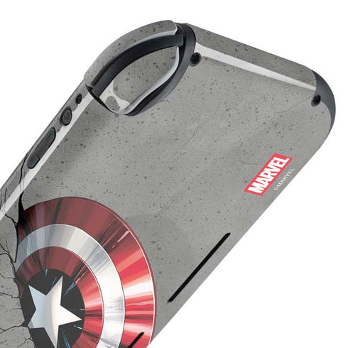 Marvel Captain America Shield Break Nintendo Switch Lite Skin